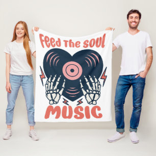 feed the soul music fleece blanket