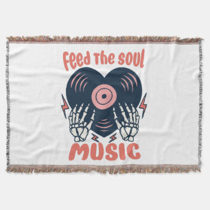 feed the soul music throw blanket
