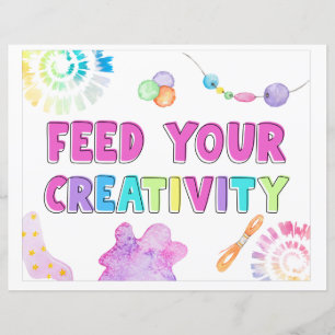 Feed Your Creativity Sign   Craft Party Sign