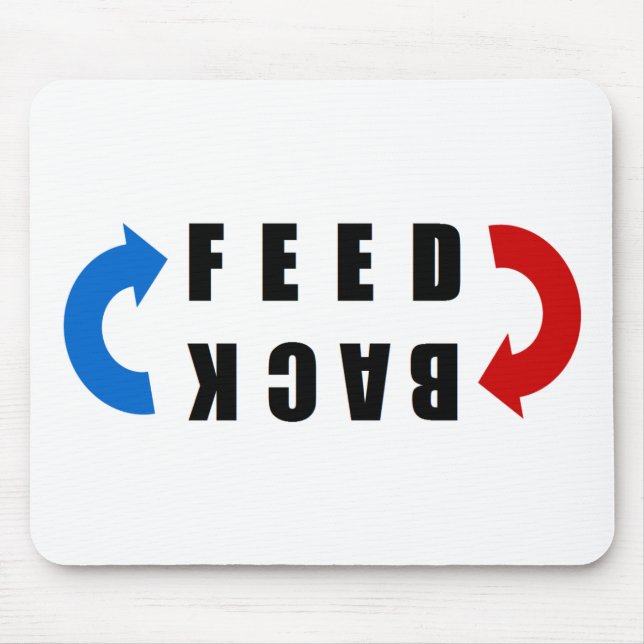 Feedback red and blue mouse pad (Front)