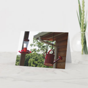 Feeder & Watering Can, Thinking of You Card