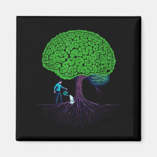 Feeding Brain Mental Health Awareness Prevent Magnet