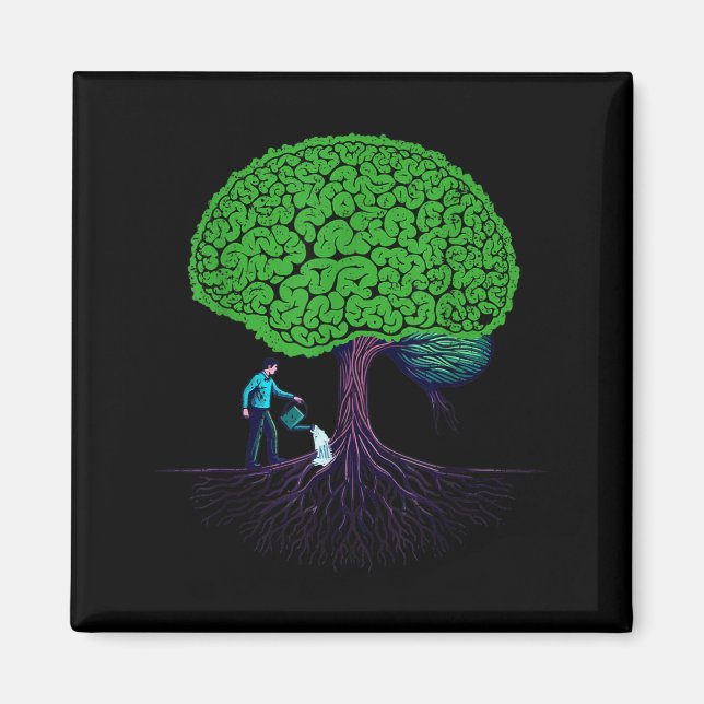 Feeding Brain Mental Health Awareness Prevent Magnet (Front)