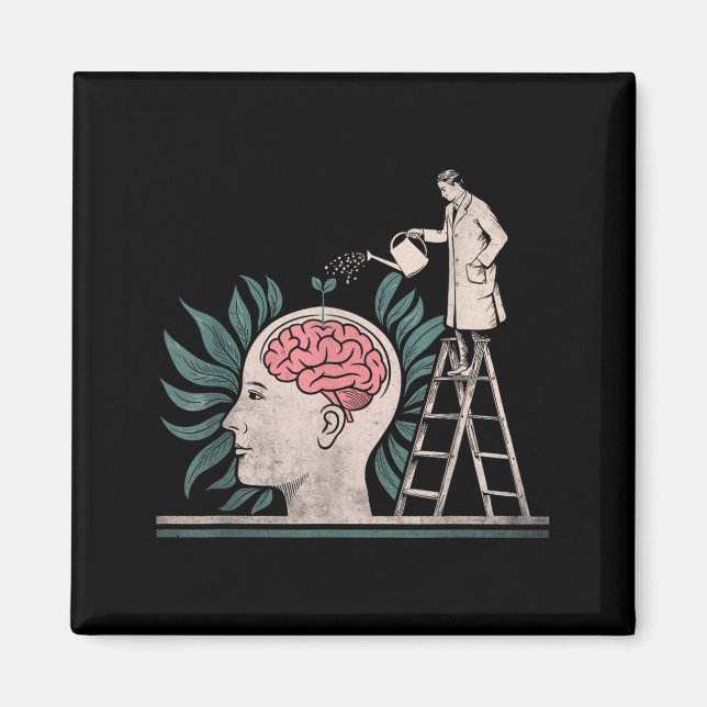 Feeding Brain Mental Health Awareness Prevent Magnet (Front)