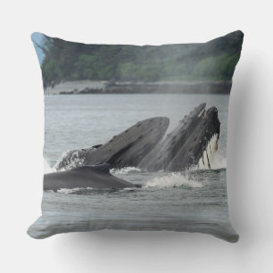 Feeding Humpback Whales Cushion