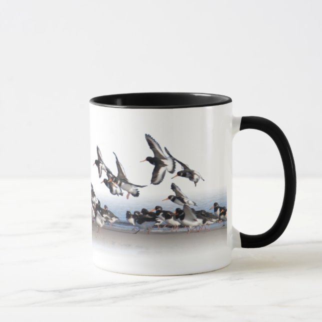Feeding Oystercatchers Mug (Right)