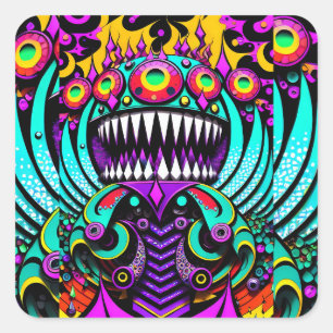 Feeding the Art Wars - Ken Gauge Art Square Sticker