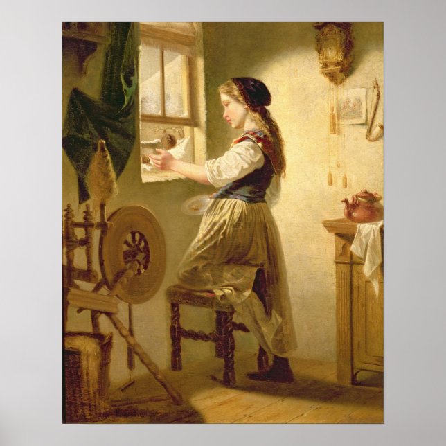 Feeding the Birds in Winter Poster (Front)