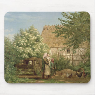 Feeding the Chickens Mouse Pad