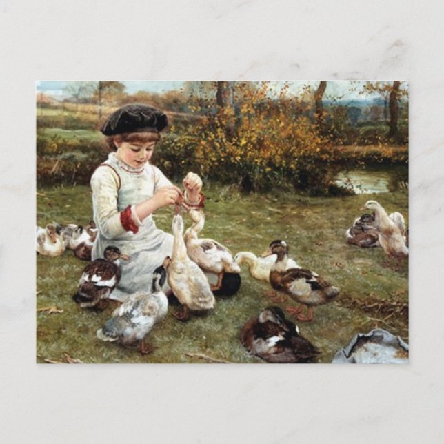 Feeding the Ducks Postcard (Front)