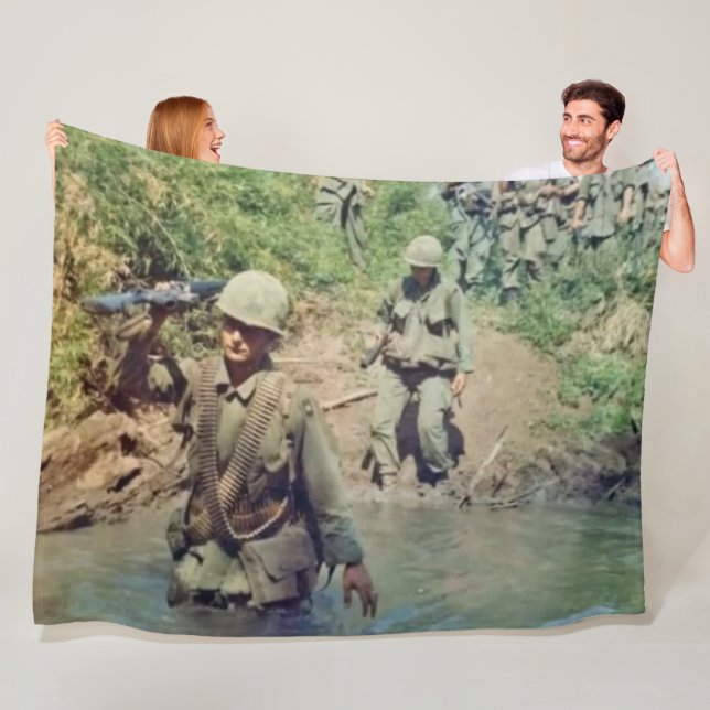 FEEDING the LEACHES in VIETNAM Fleece Blanket (In Situ)