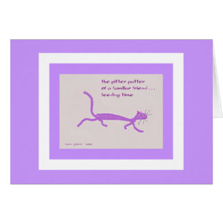 Feeding Time - Happy Cat Card