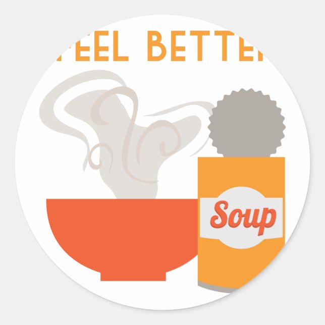 Feel Better Classic Round Sticker (Front)