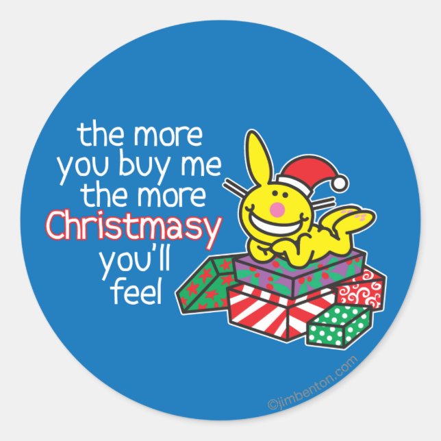 Feel Christmasy Classic Round Sticker (Front)