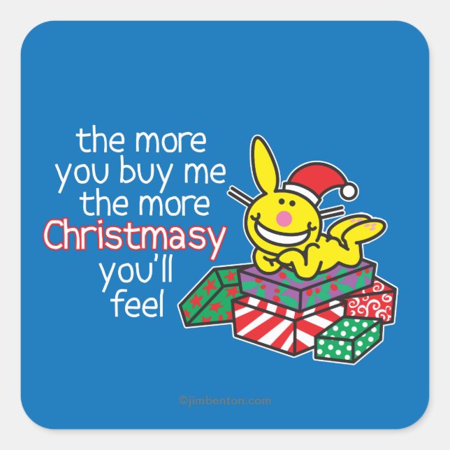 Feel Christmasy Square Sticker (Front)