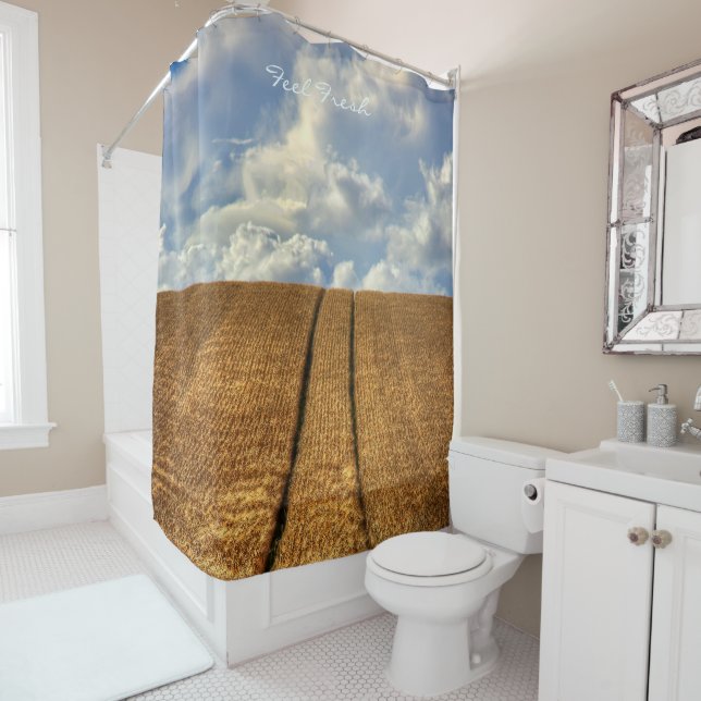 Feel Fresh with Big Sky Shower Curtain (In Situ)