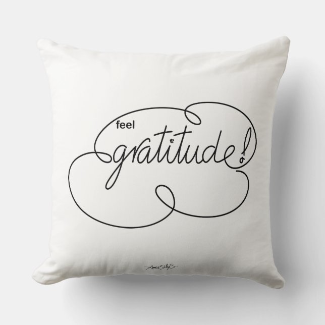 feel GRATITUDE - Bold CloudS Cushion (Front)
