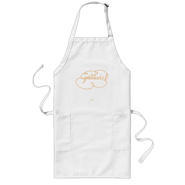 feel GRATITUDE - Bold CloudS - O Long Apron (Front)