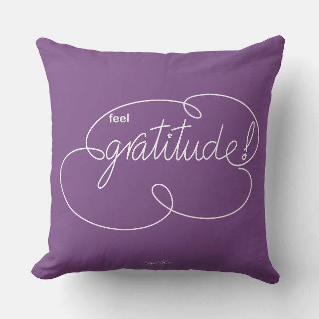 feel GRATITUDE - Bold CloudS - W Cushion (Front)