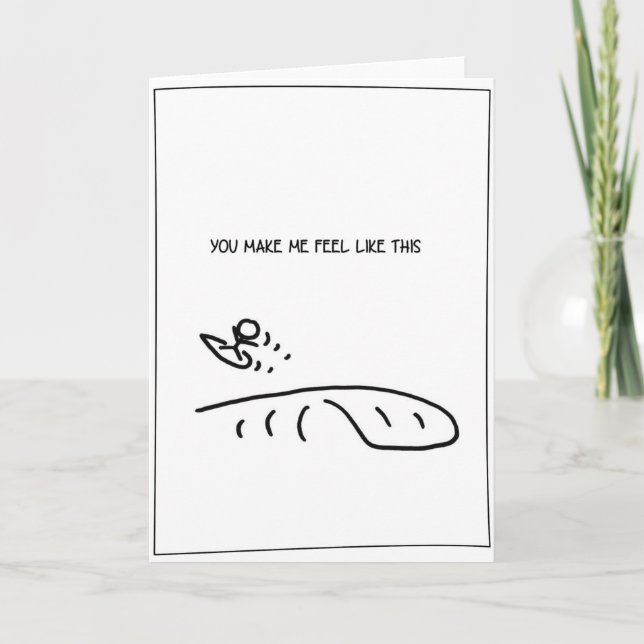 'Feel like this' - Surfing Valentine's Card (Front)