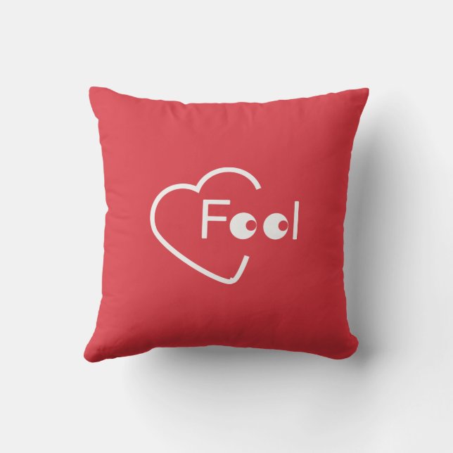 Feel Love White Front Back Simple Riddle Cushion (Back)