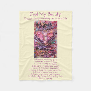 Feel My Beauty Cancer Angel Soft Fleece Blankets