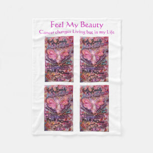 Feel My Beauty Cancer Poem Fleece Soft Blankets