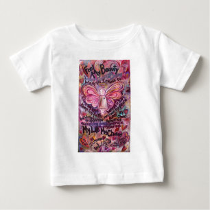 Feel My Beauty Pink Cancer Angel Baby T-Shirt
