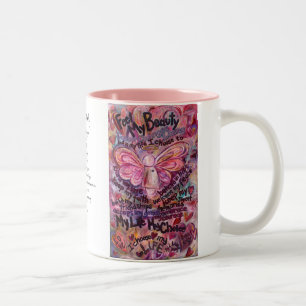 Feel My Beauty Pink Cancer Angel Mug