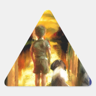 feel our way through_PAinting.jpg Triangle Sticker