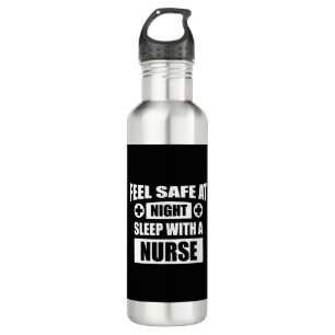 Feel Safe at Night Sleep with a Nurse 710 Ml Water Bottle