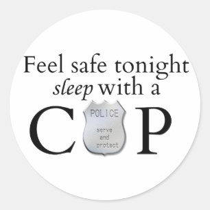 Feel safe tonight! classic round sticker