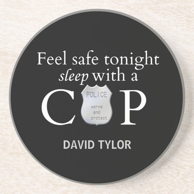 Feel safe tonight! coaster (Front)