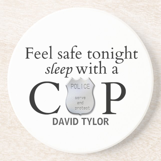 Feel safe tonight! coaster (Front)