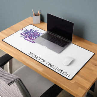 Feel the Beat | Retro Microphone Personalizable Mu Desk Mat