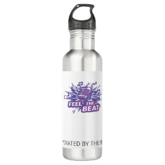 Feel the Beat | Retro Microphone Personalized Stai 710 Ml Water Bottle