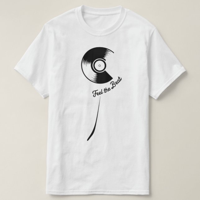 Feel the Beat – Vinyl Vibes T-Shirt (Design Front)