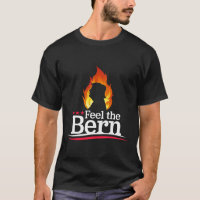 Feel The Bern - Flaming Trump Fire Campaign Logo B