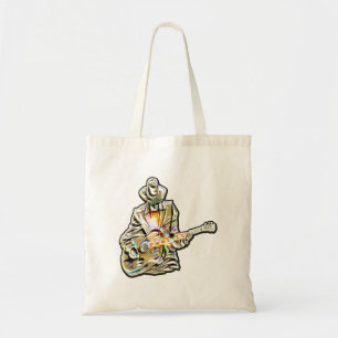 Feel the Blues – Artistic Guitar Design Tote Bag