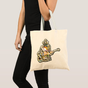 Feel the Blues – Artistic Guitar Design Tote Bag