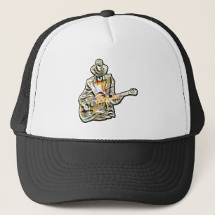 Feel the Blues – Artistic Guitar Design Trucker Hat