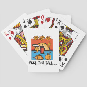 Feel the fall autumn season refreshing beauty playing cards