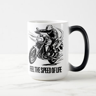 Feel the Speed ​​of Life, Racer in Motion Magic Mug