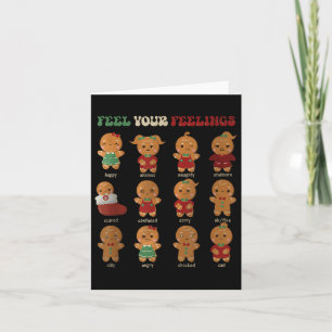 Feel Your Feelings Groovy Christmas Mental Health Card