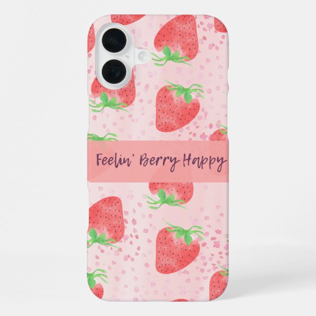 Feelin' Berry Happy iPhone Case (Back)