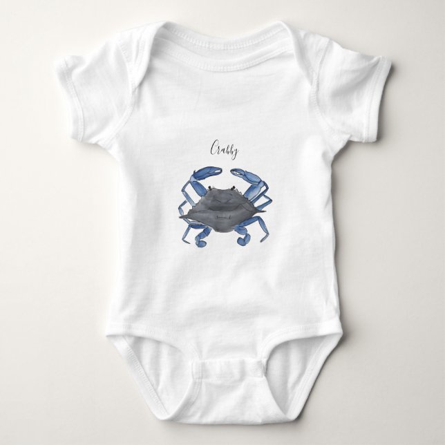 Feelin Crabby  Baby Bodysuit (Front)