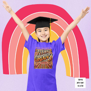 Feelin Groovy Girl Personalised Retro 70s Vintage  T-Shirt