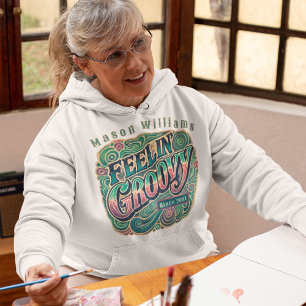 Feelin' Groovy Retro 70s Vintage Psychedelic Hoodie