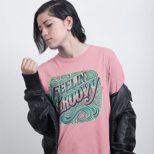 Feelin' Groovy Retro 70s Vintage Psychedelic  T-Sh Tri-Blend Shirt