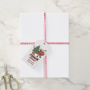 Feelin' Jolly Funny Retro Christmas Tree Gift Tags